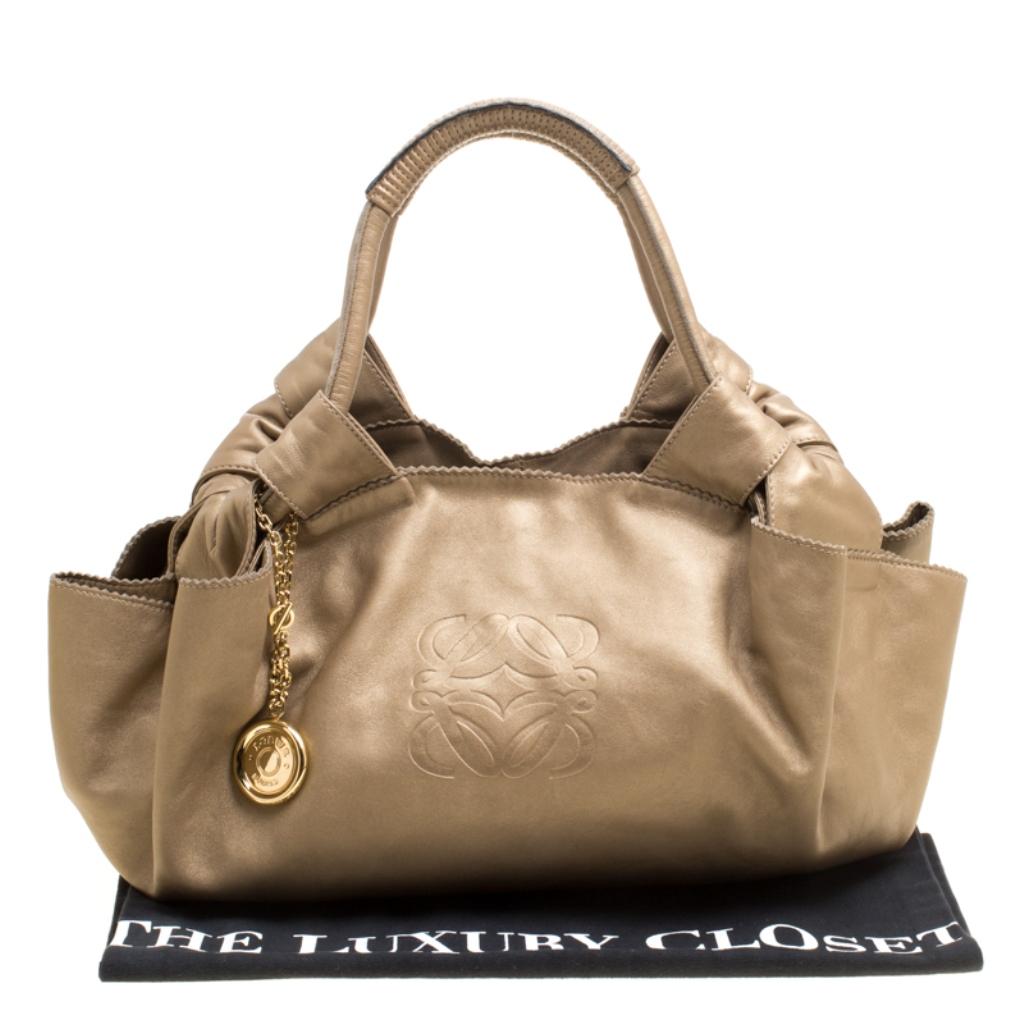 Loewe Beige Nappa Leather Aire Hobo 7
