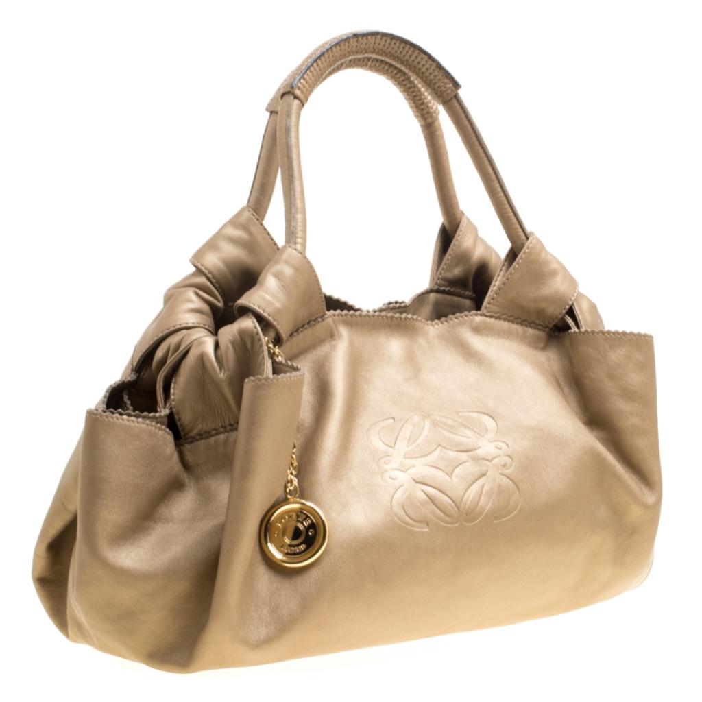 Women's Loewe Beige Nappa Leather Aire Hobo