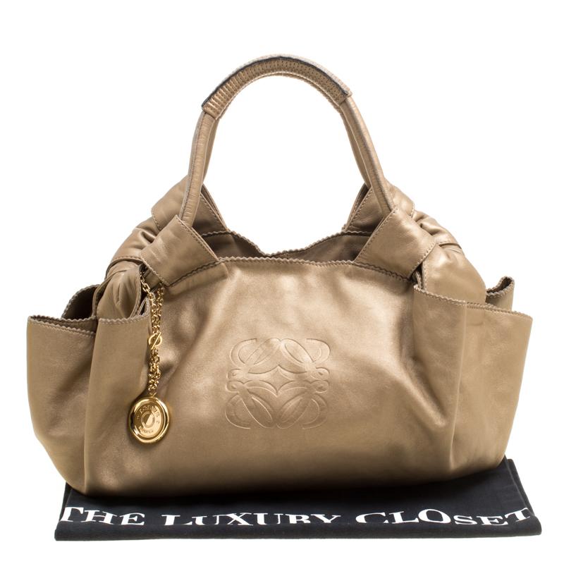 Loewe Beige Nappa Leather Aire Hobo 3