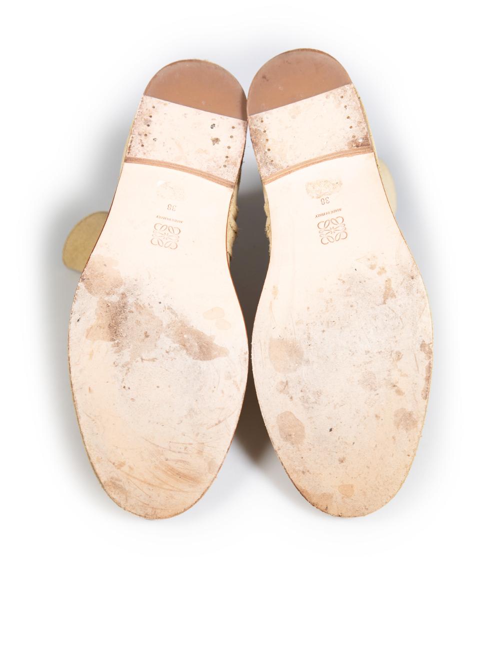 Loewe Beige Suede Loafer Boots Size IT 38 In Good Condition In London, GB