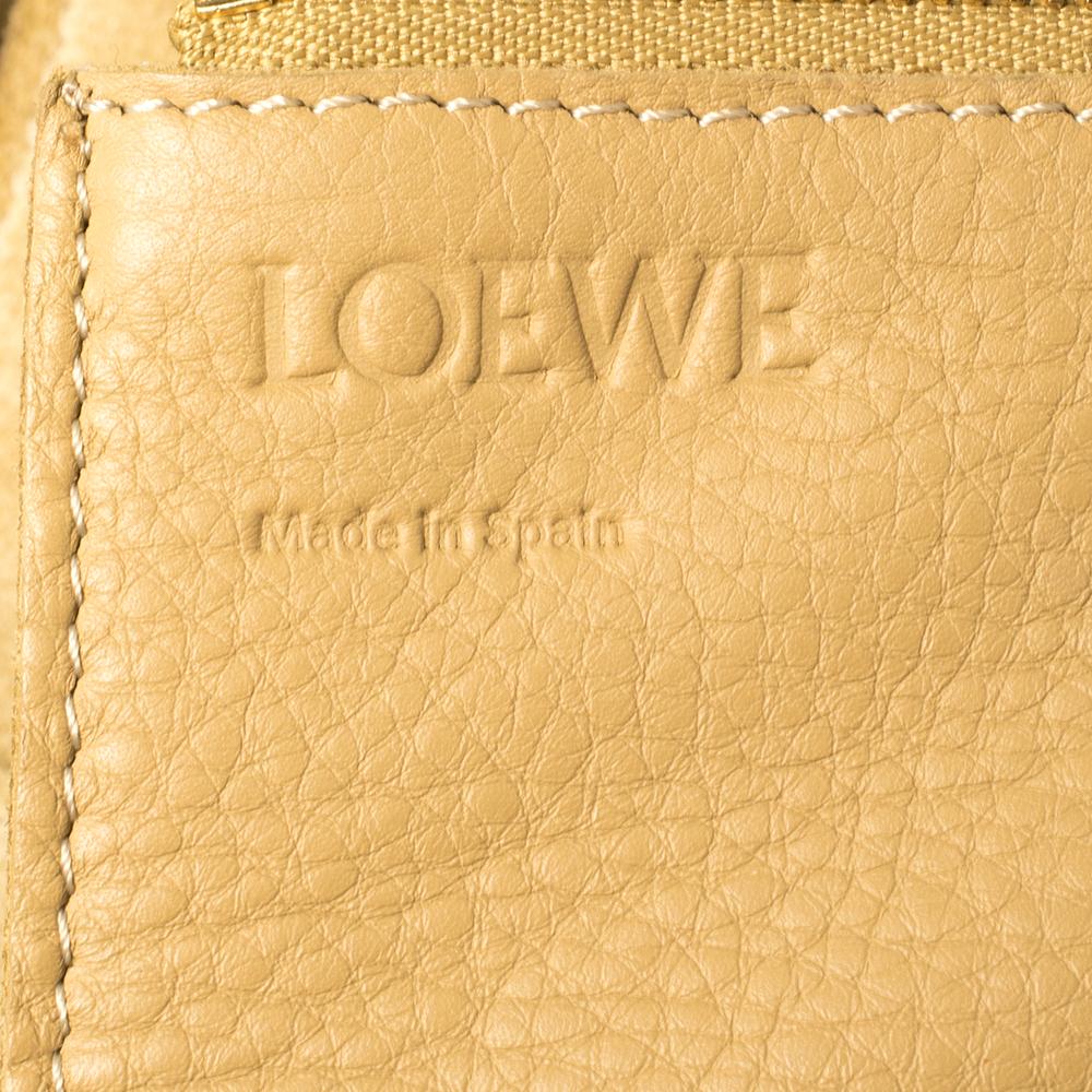 Loewe Beige Woven Suede and Leather Basket Tote 2