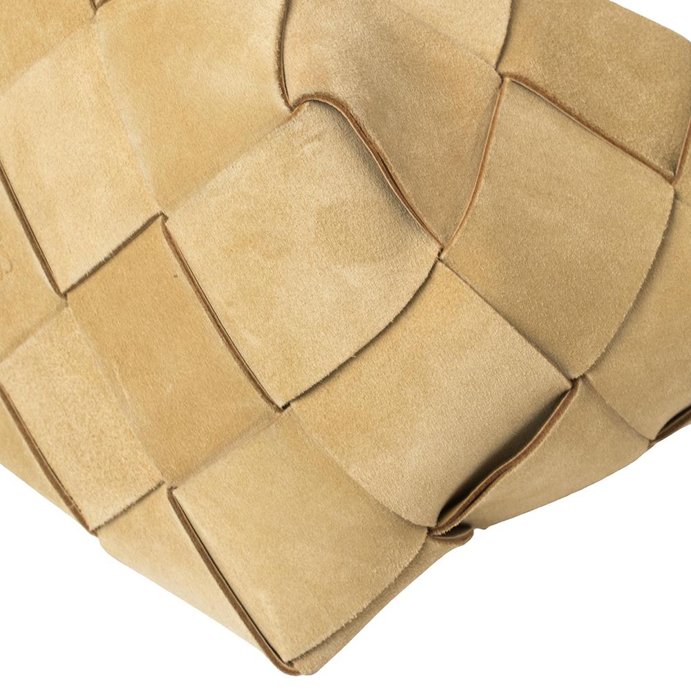 Loewe: cestino in pelle e camoscio intrecciato beige 2