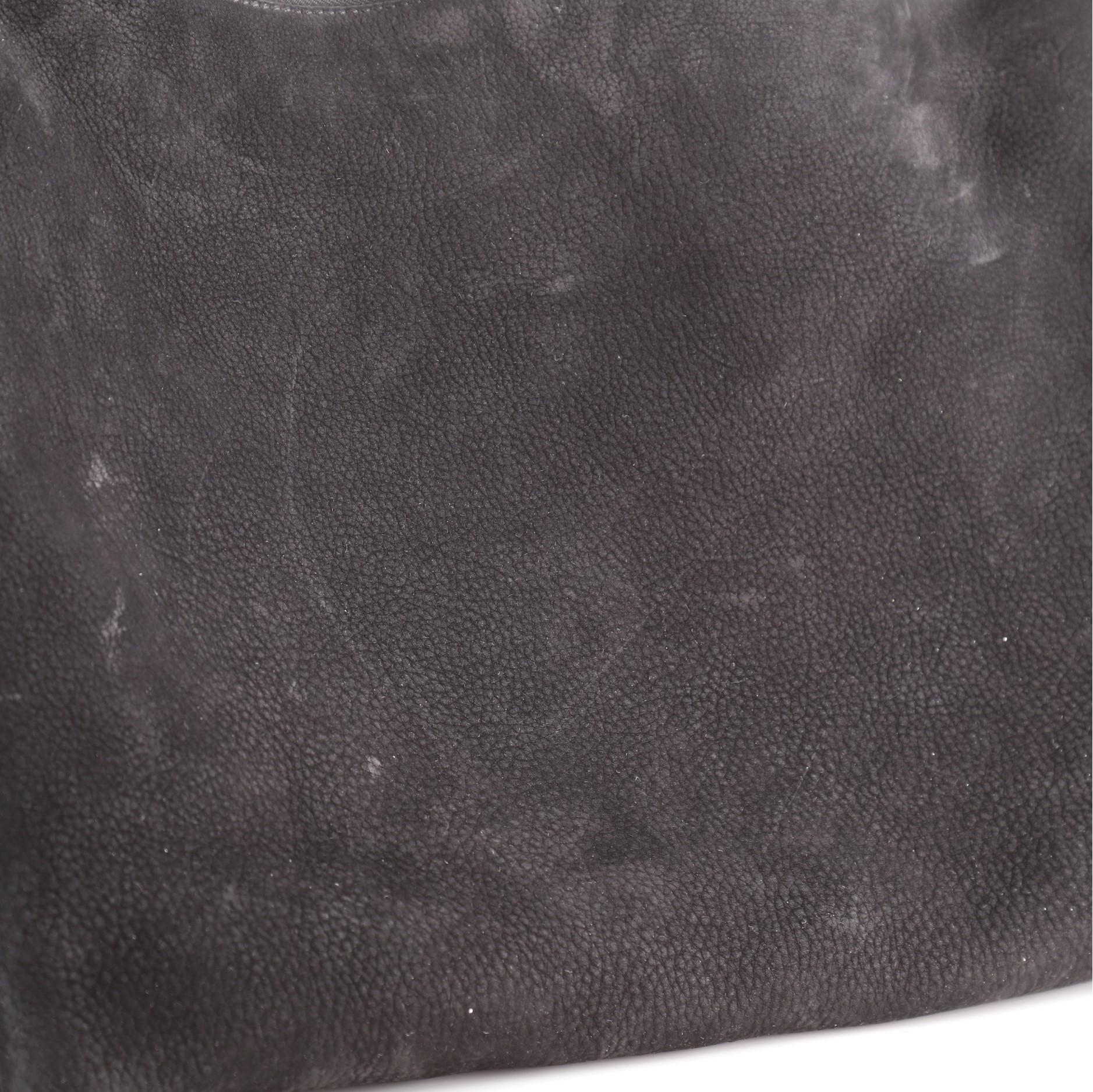 Women's Loewe Berlingo Bag Nubuck with Calfskin Large Black