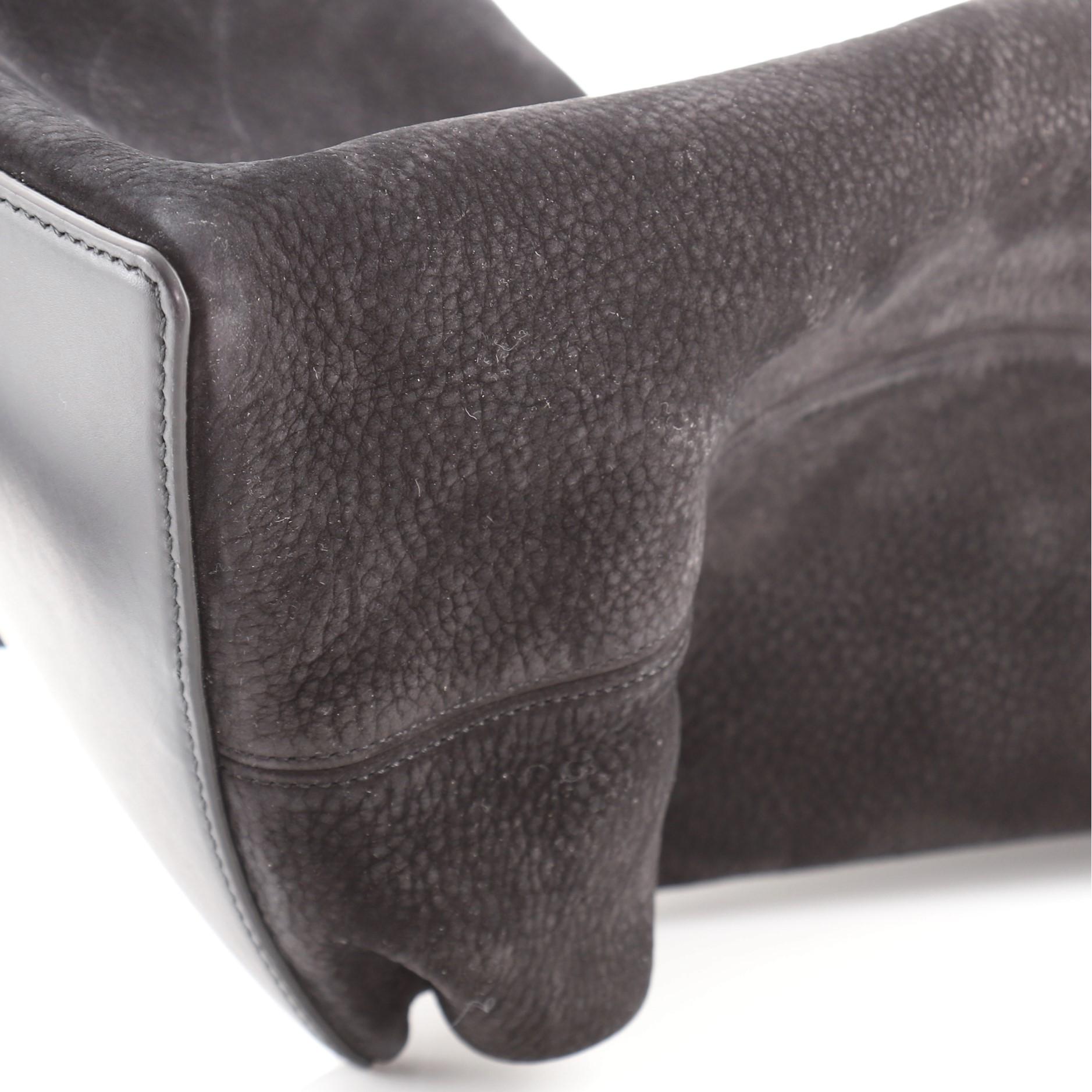 Loewe Berlingo Tasche Nubuk mit Kalbsleder in Schwarz von Loewe 4