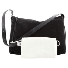 Loewe Berlingo Tasche Nubuk mit Kalbsleder in Schwarz von Loewe
