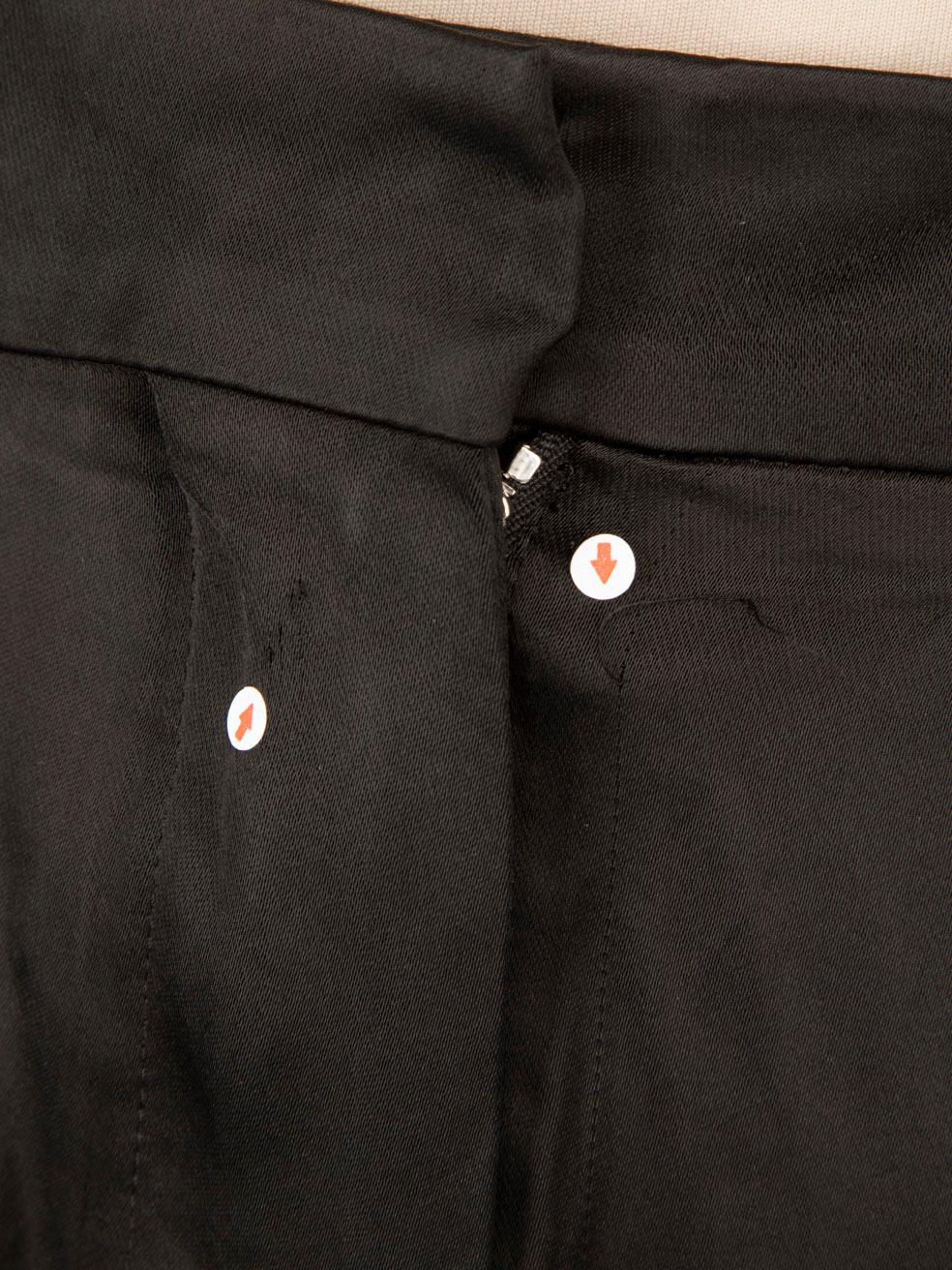 Loewe Black & Brown Leather Trim Trousers Size XXS For Sale 2