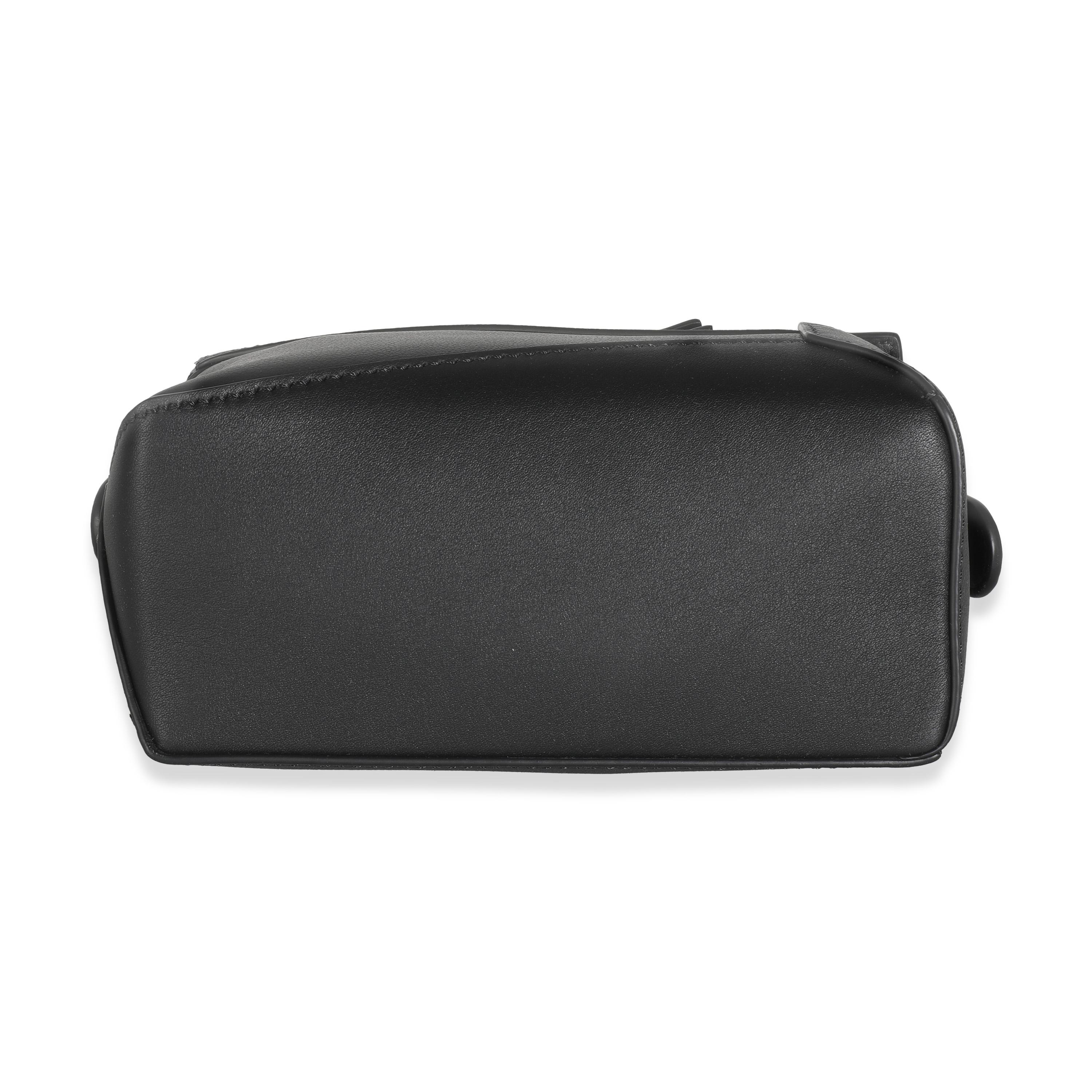 Loewe Black Calfskin Mini Puzzle Edge Bag For Sale 2