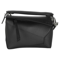 Loewe Black Calfskin Mini Puzzle Edge Bag