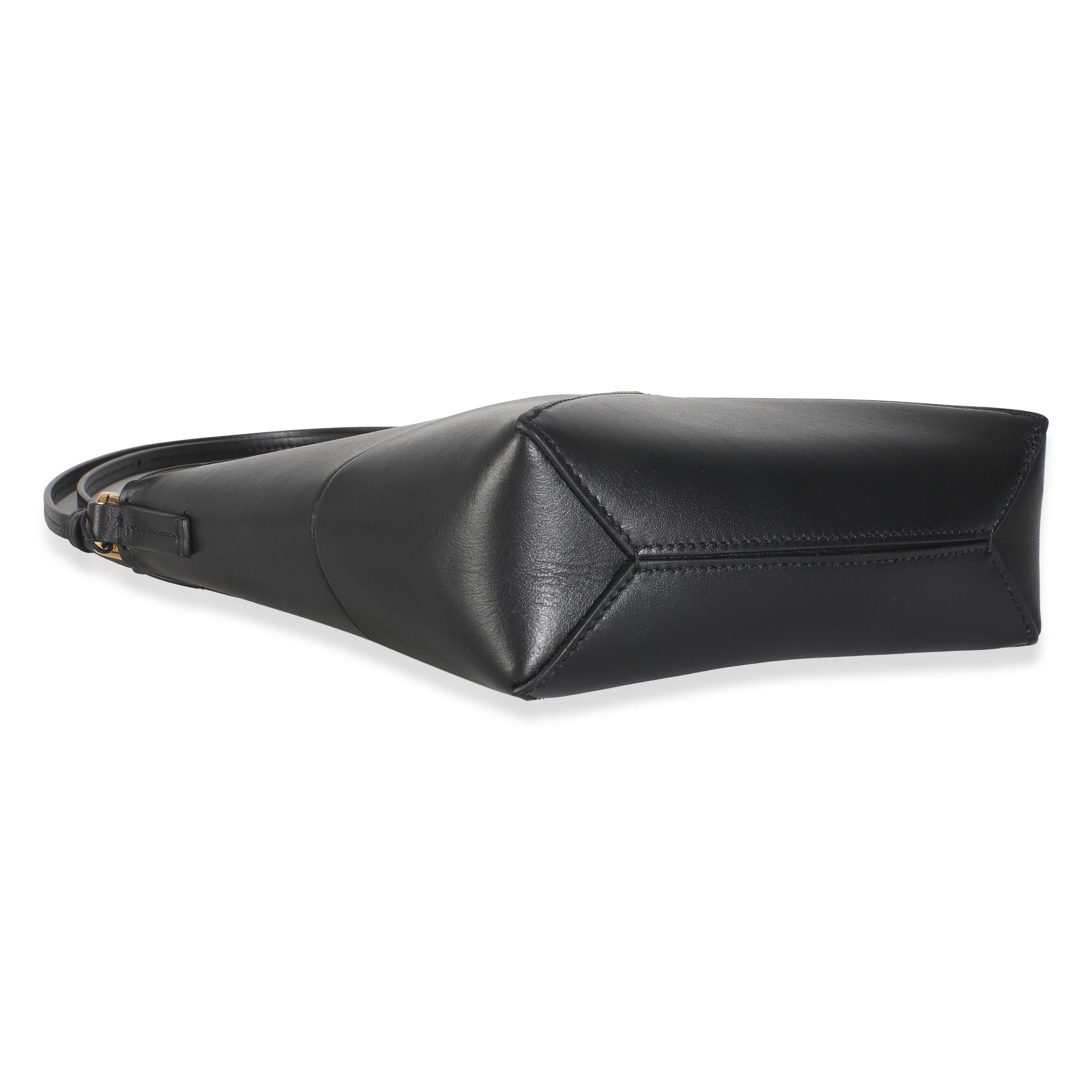Loewe Black Calfskin Puzzle Fold Pouch For Sale 2