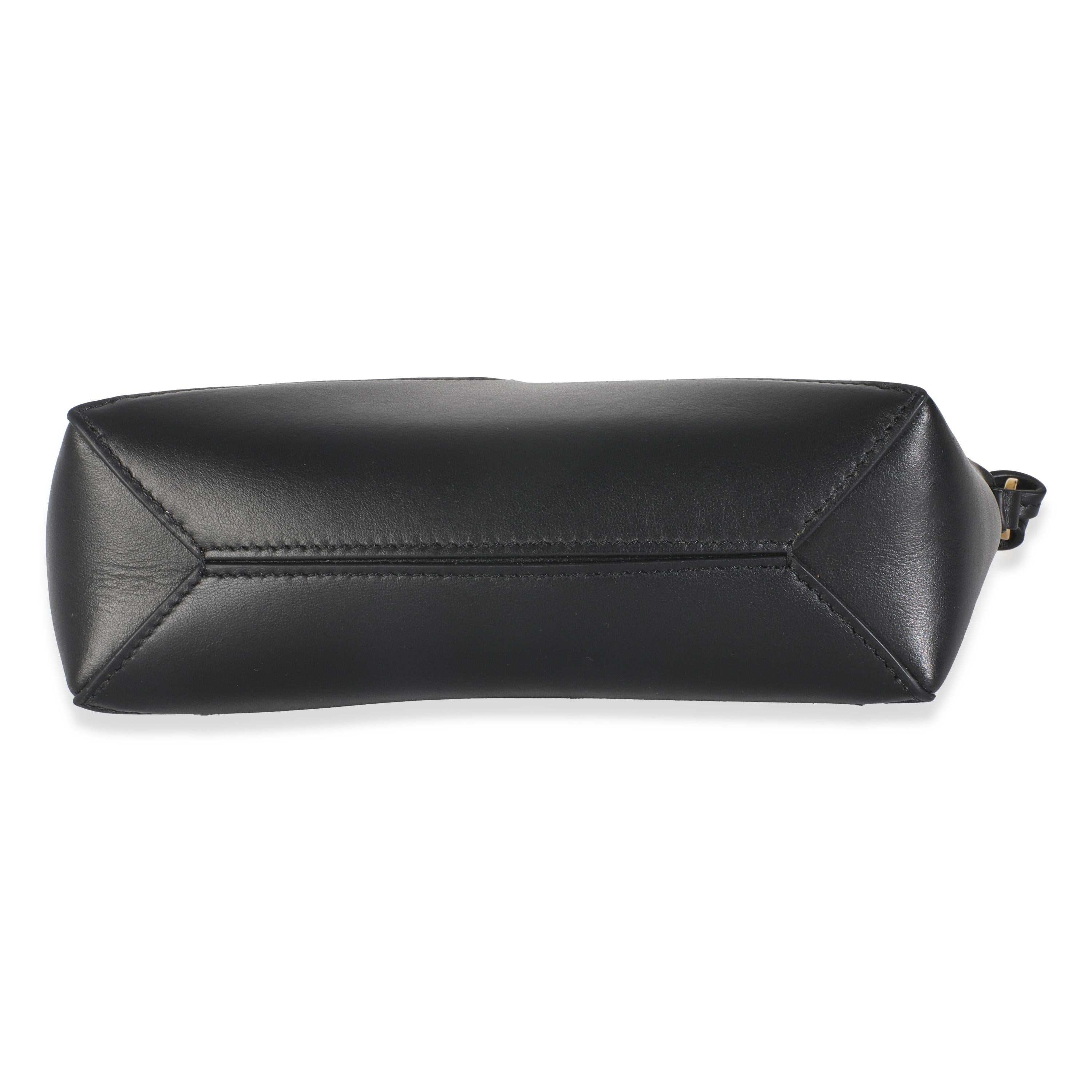 Loewe Black Calfskin Puzzle Fold Pouch For Sale 3