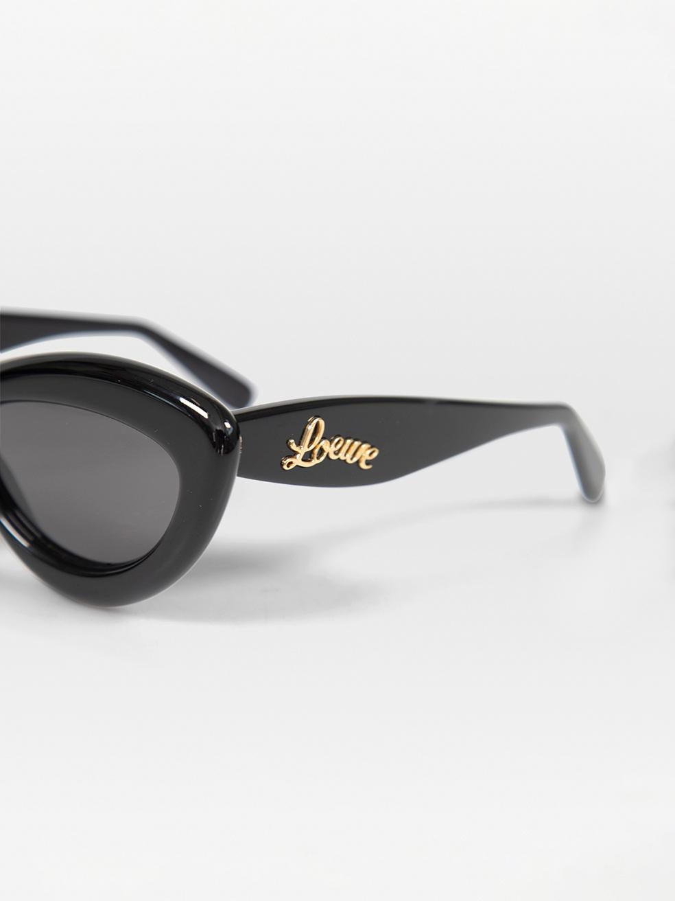 Loewe Black Cat Eye Tinted Oversized Sunglasses For Sale 4