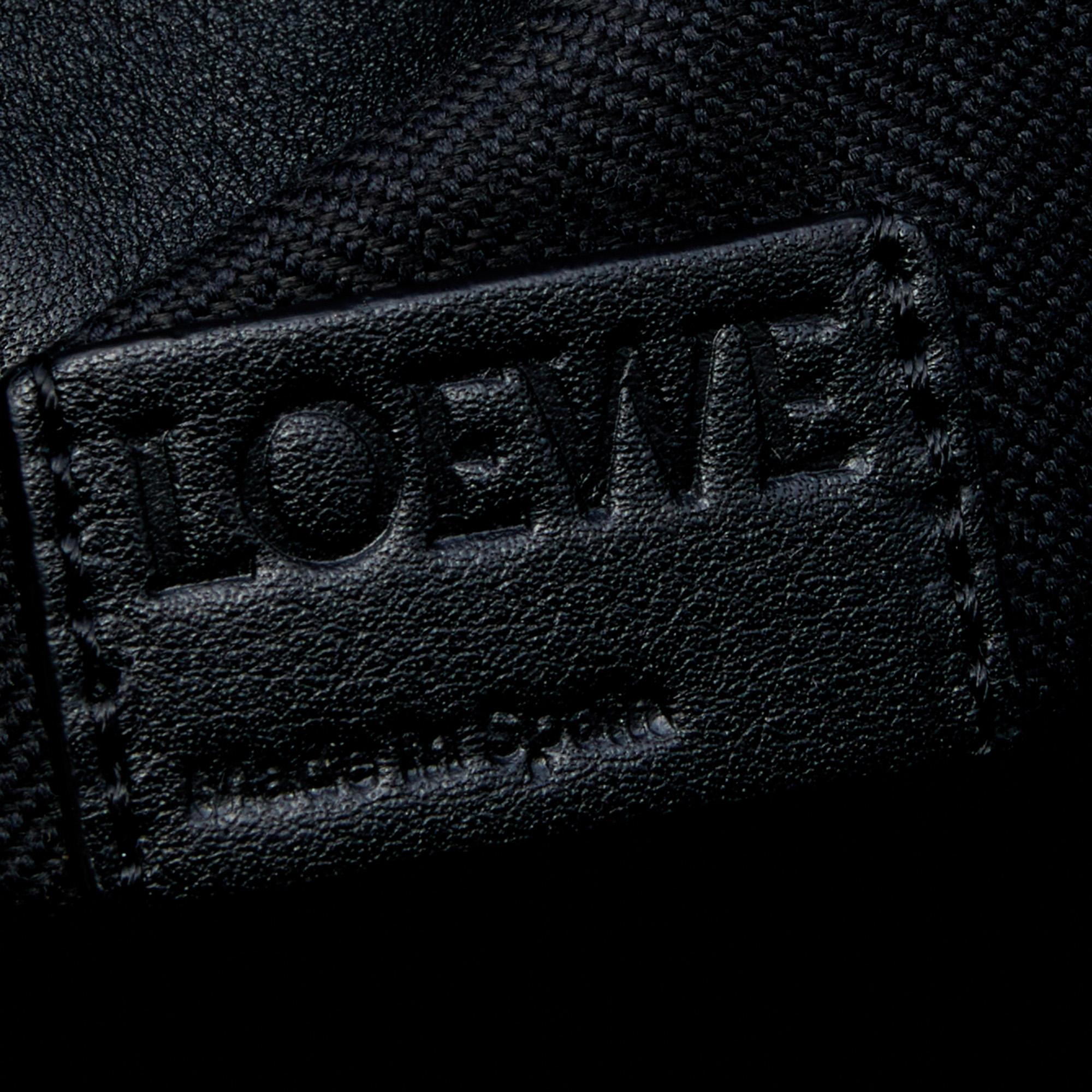 Loewe Black Crinkled Glossed Leather Flamenco Knot Shoulder Bag 2