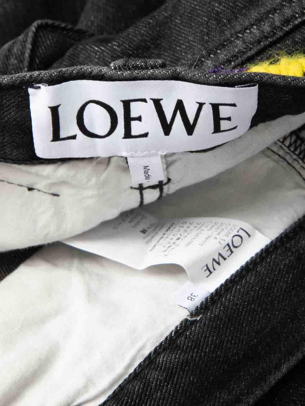 Women's Loewe Black Embroidered Knot Jeans Size M
