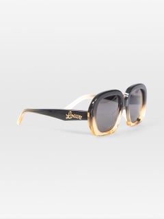 Loewe Black & Gold Curvy Square Sunglasses