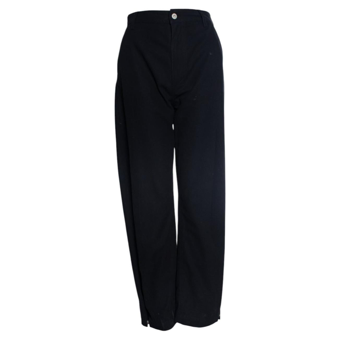 Loewe, black jeans with push buttons at the ankles
