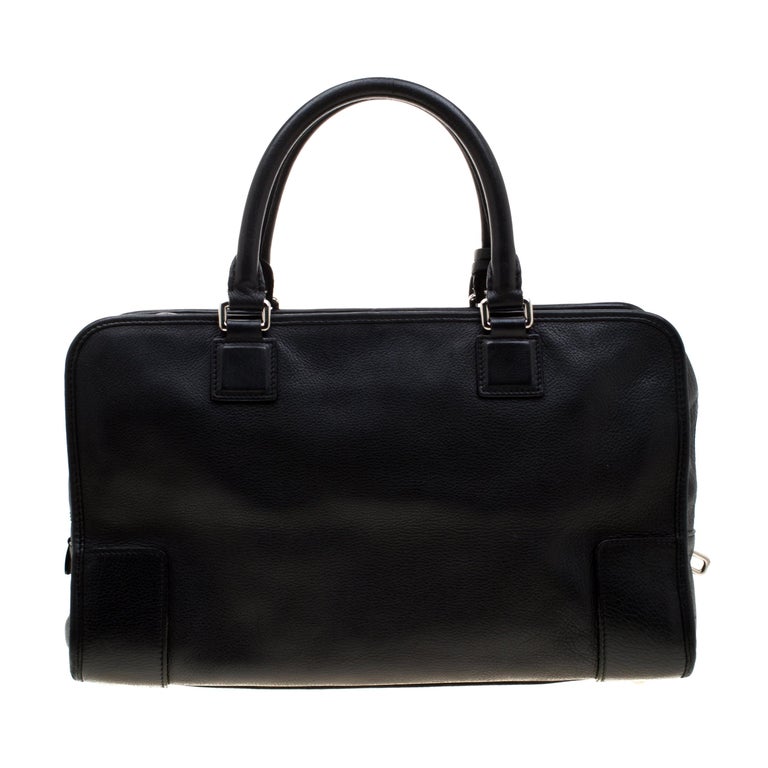 Loewe Black Leather Amazona Satchel Bag For Sale at 1stDibs