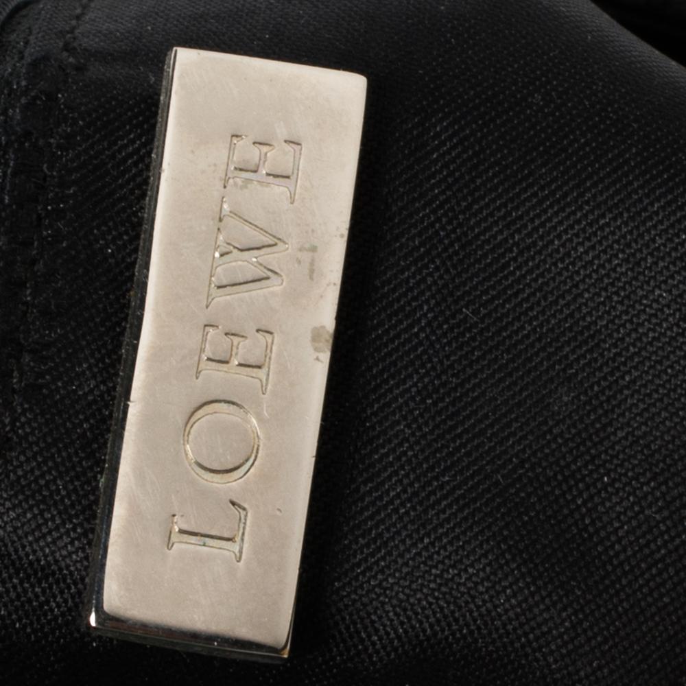 Loewe Black Leather and Suede Laser Cut V Hobo 1
