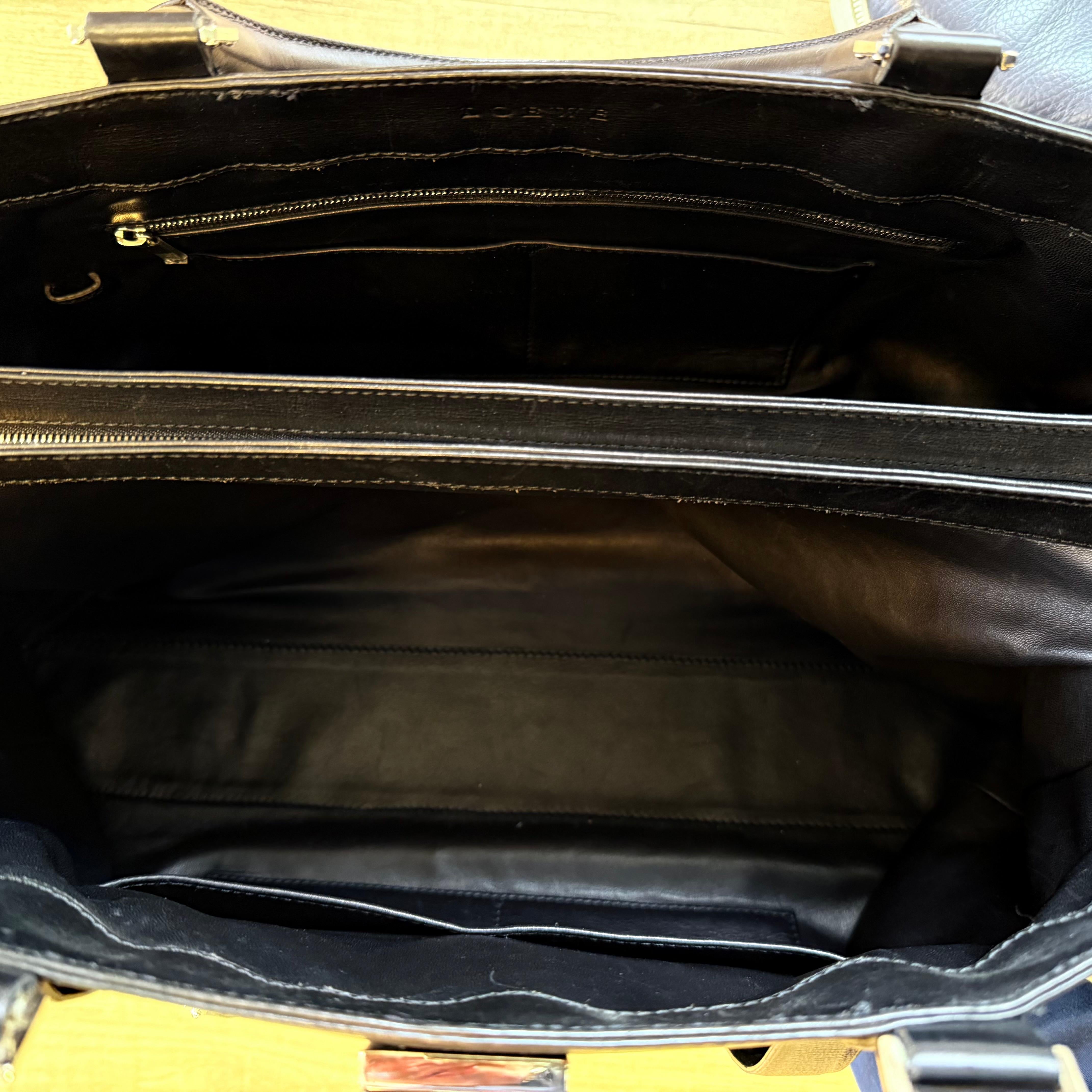 Bolso de piel negro Loewe en venta 3