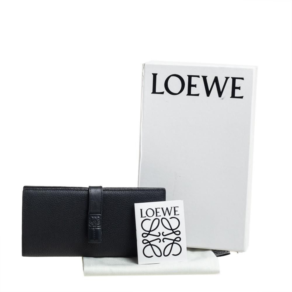 Loewe Black Leather Continental Wallet 6