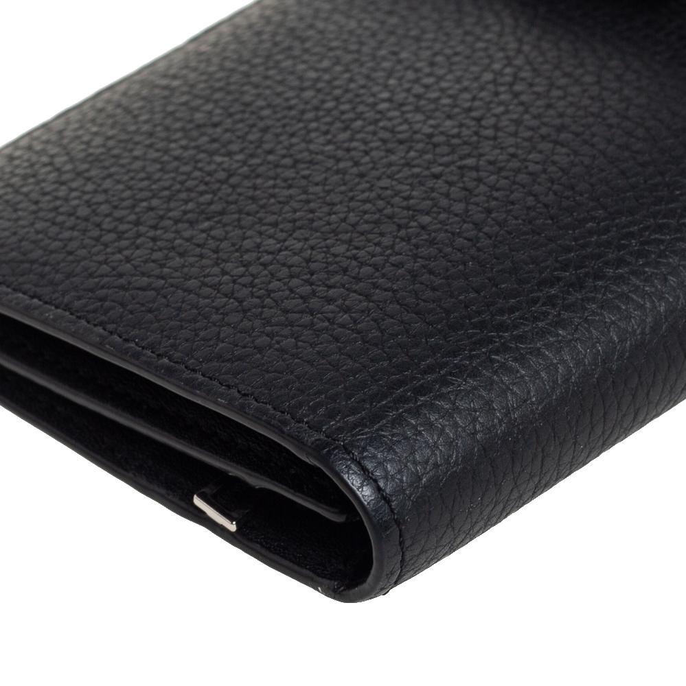 Women's Loewe Black Leather Continental Wallet