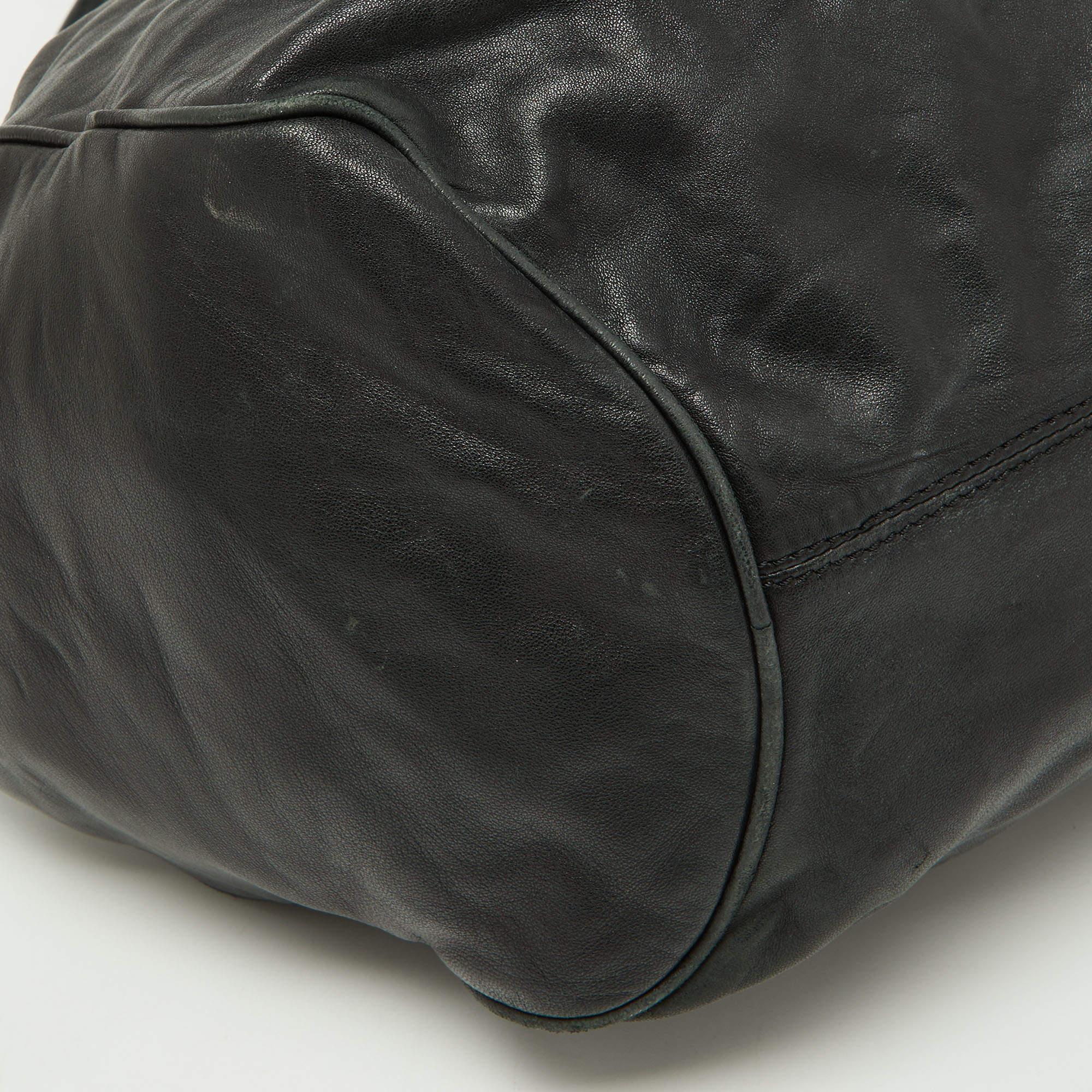 Loewe Black Leather Drawstring Hobo For Sale 6
