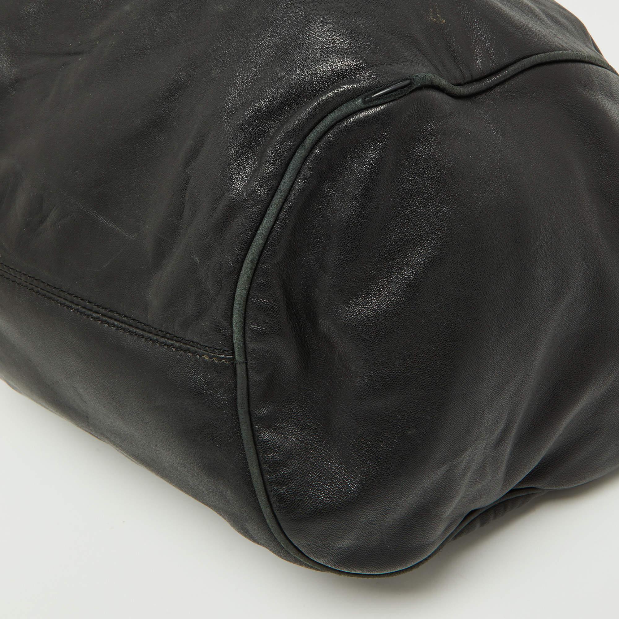Loewe Black Leather Drawstring Hobo For Sale 7