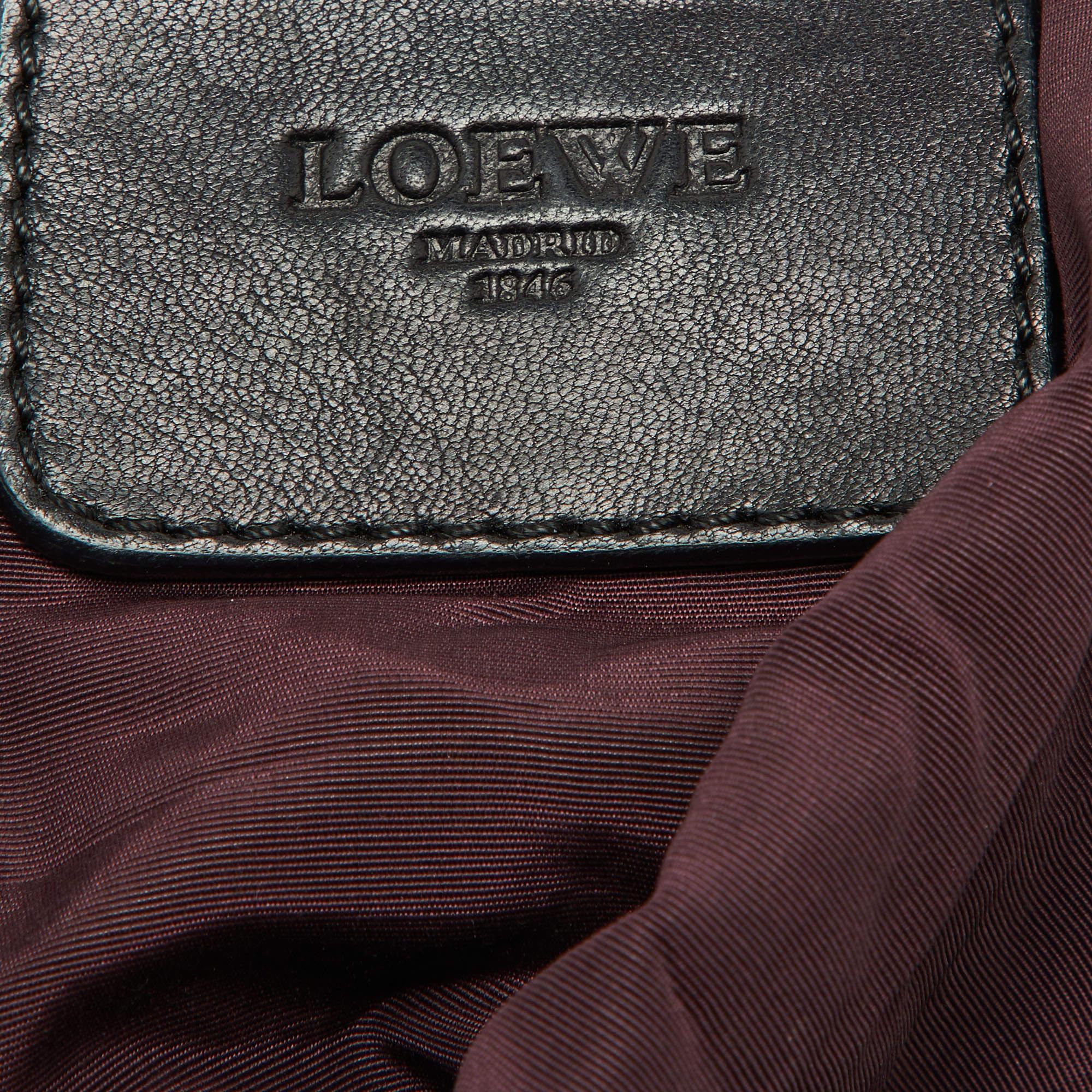Loewe Black Leather Drawstring Hobo For Sale 4