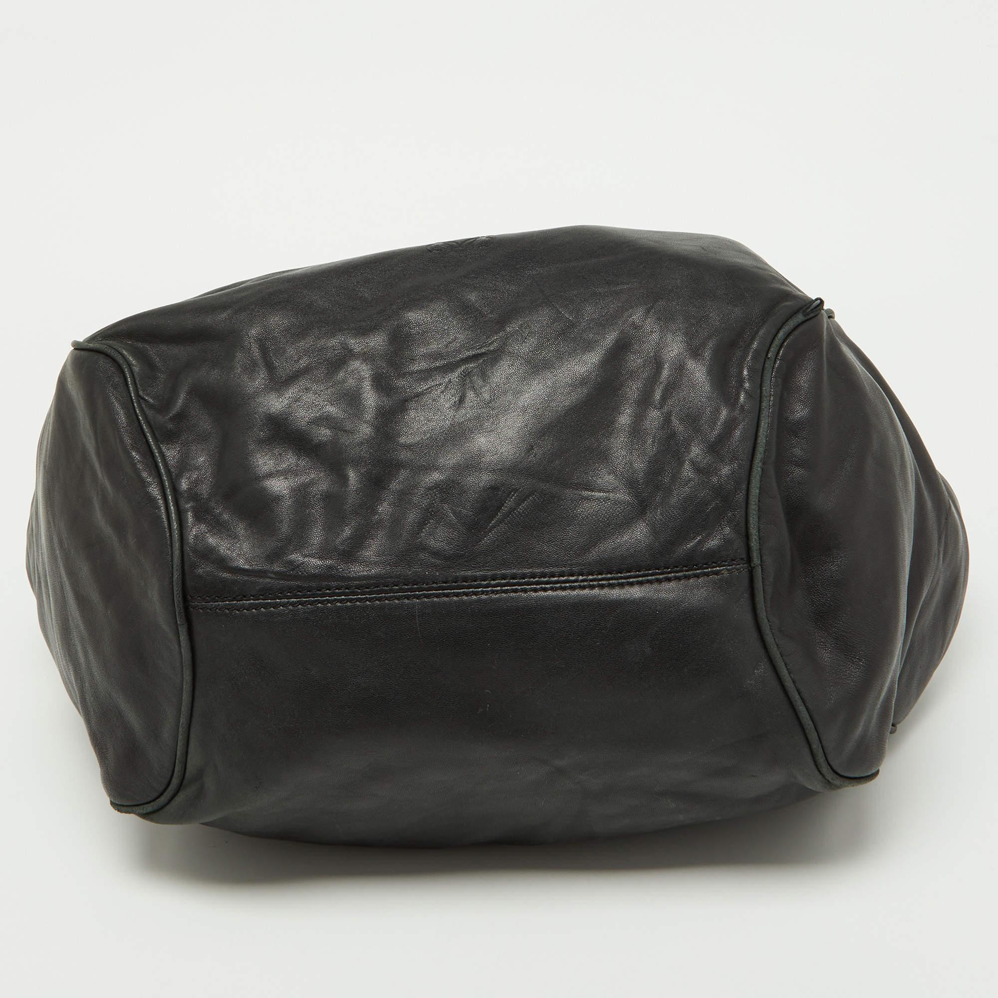 Loewe Black Leather Drawstring Hobo For Sale 5