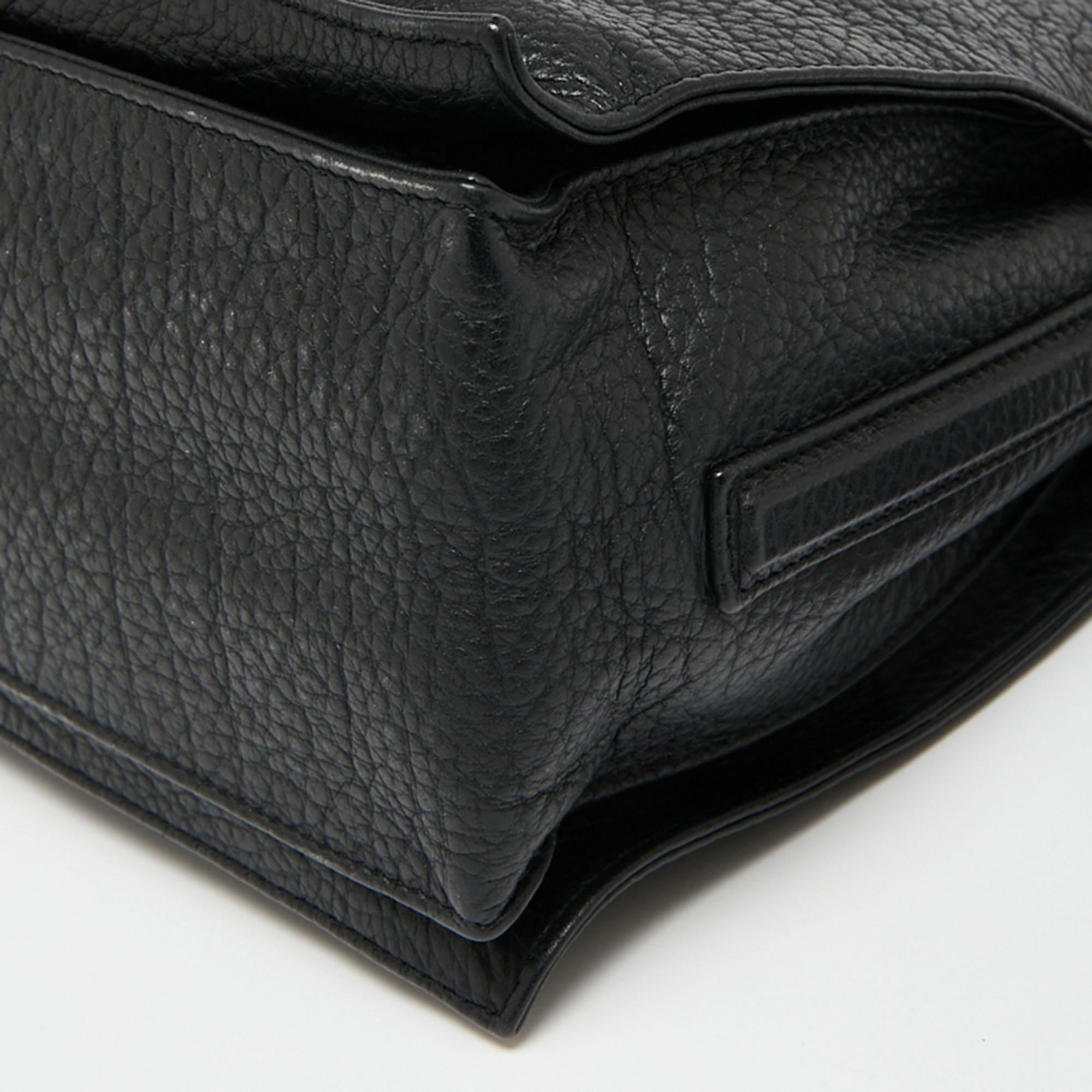 Loewe Black Leather Flamenco Crossbody Bag 4