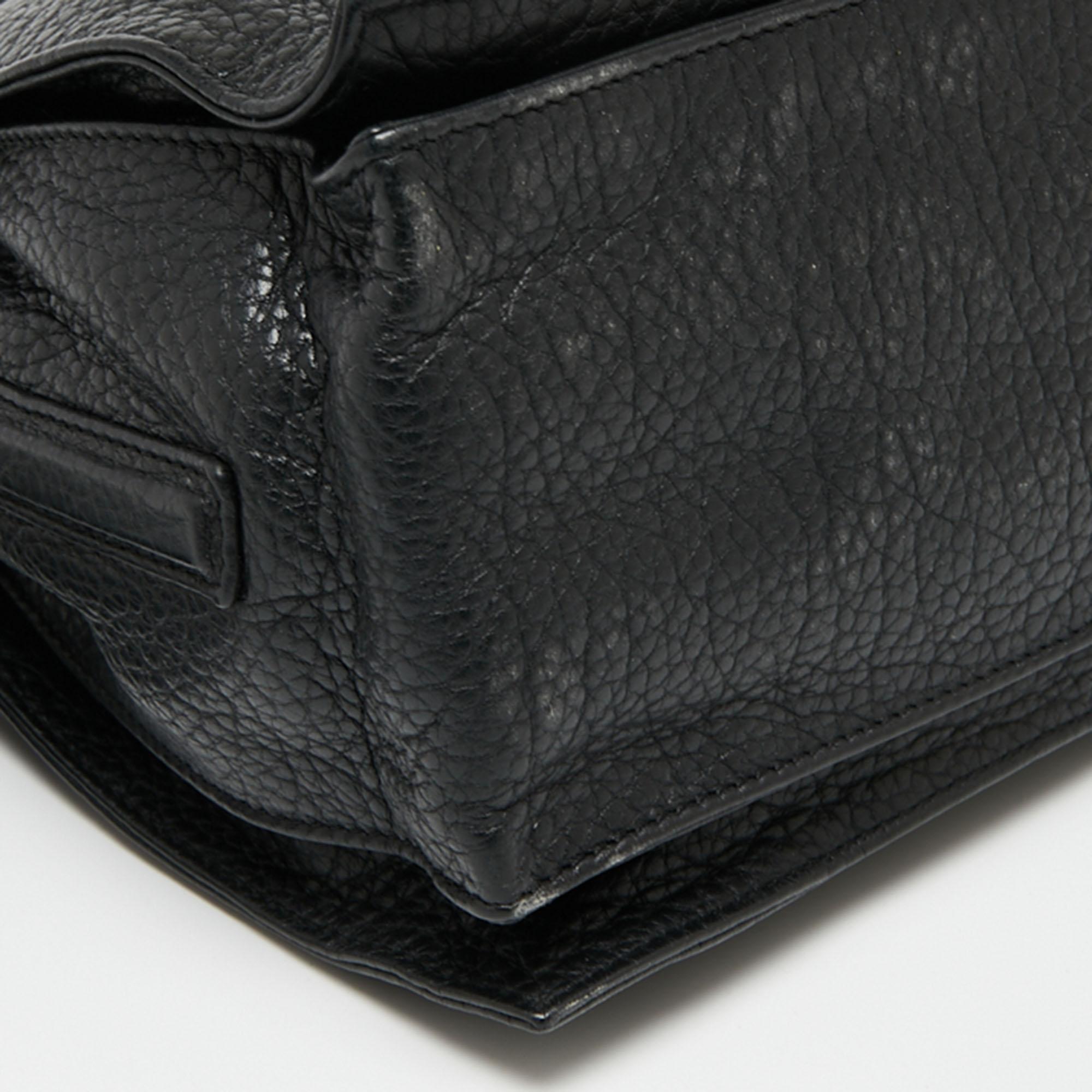 Loewe Black Leather Flamenco Crossbody Bag 3