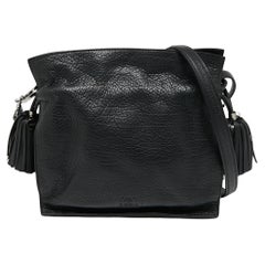 Loewe Black Leather Flamenco Crossbody Bag