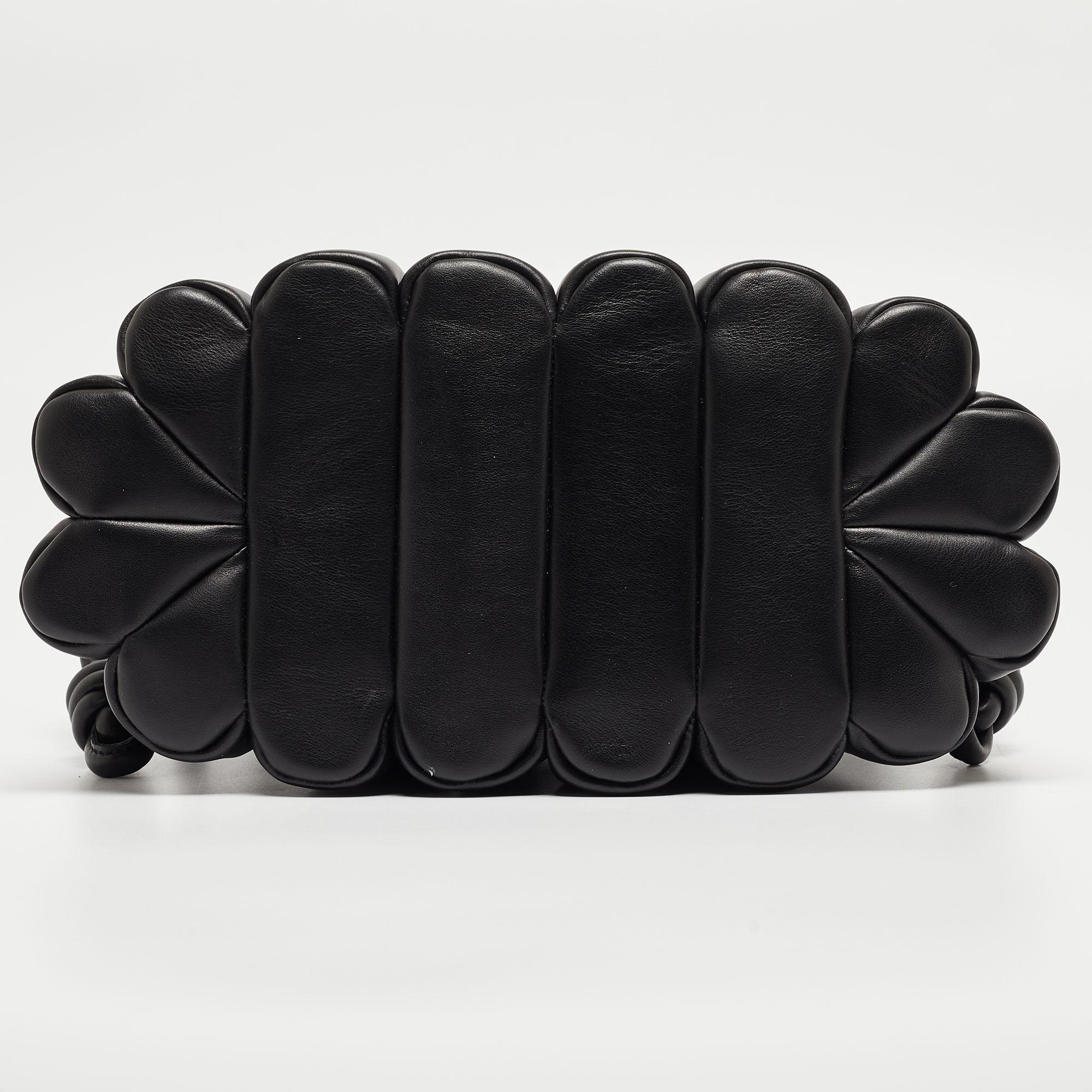 Loewe Black Leather Flamenco Knot Shoulder Bag 8