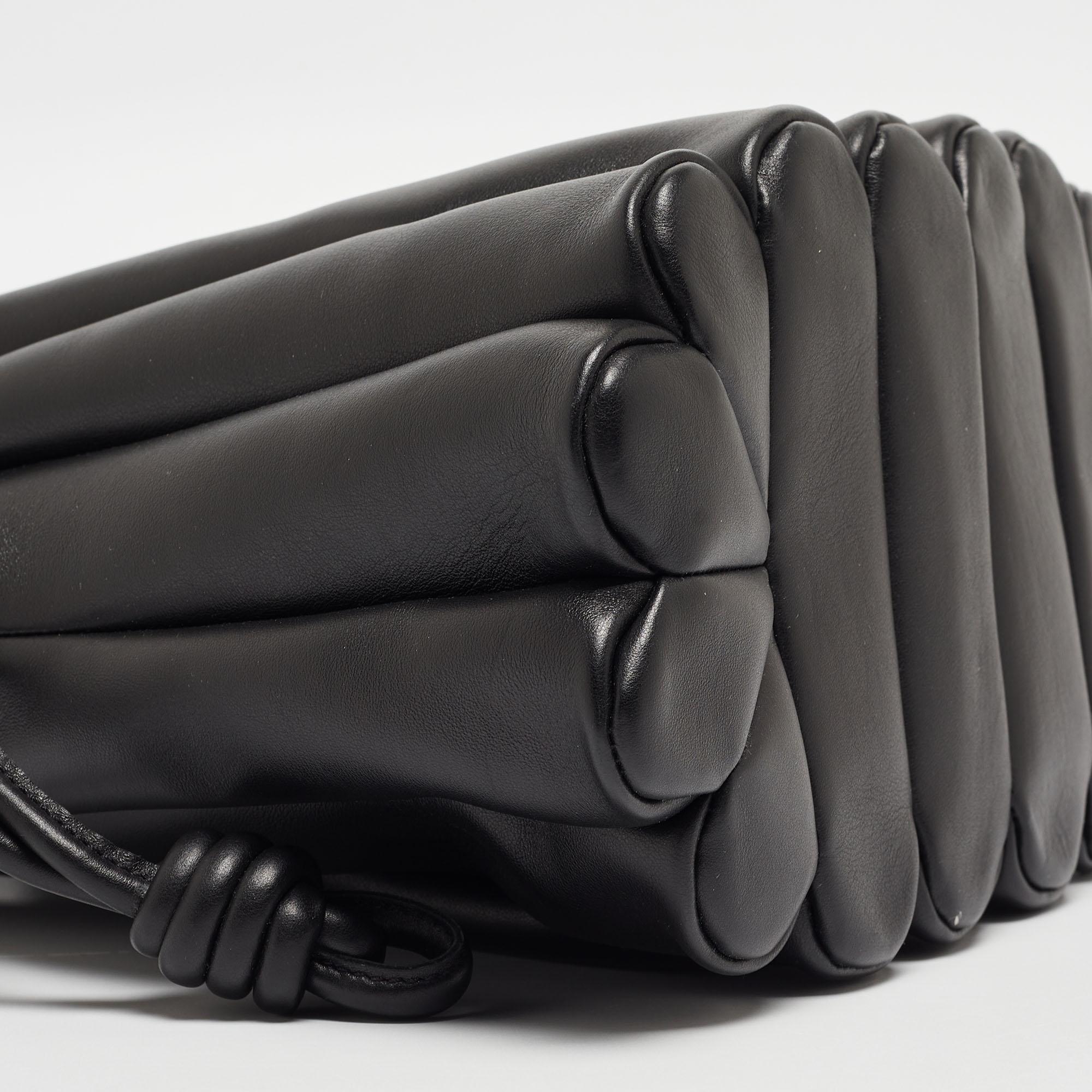Loewe Black Leather Flamenco Knot Shoulder Bag 9