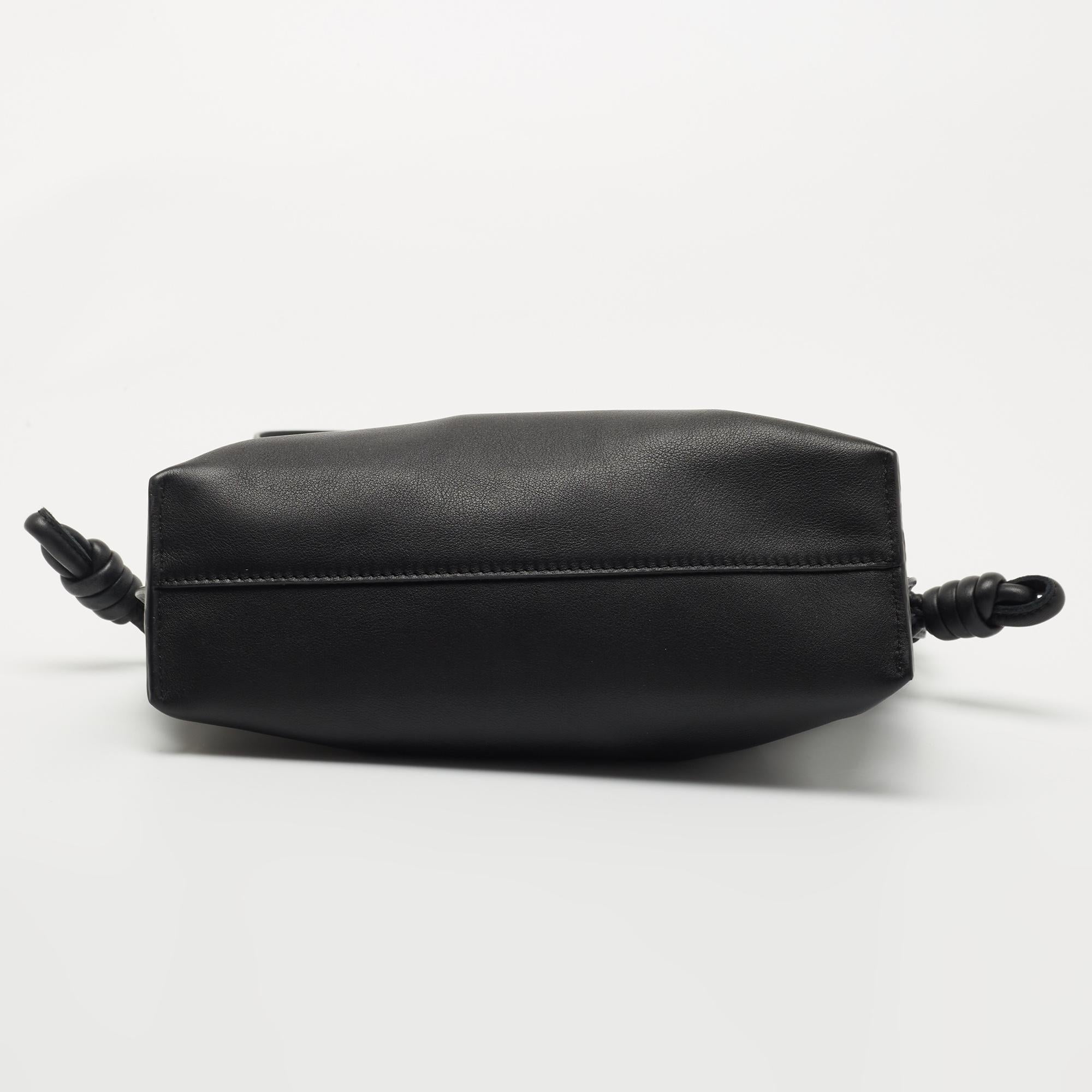 Loewe Black Leather Flamenco Shoulder Bag 2