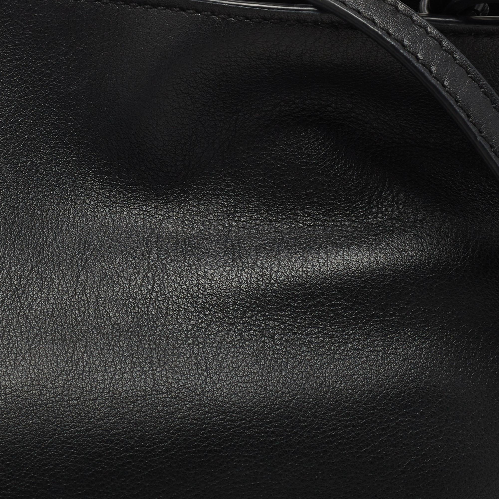 Loewe Black Leather Flamenco Shoulder Bag 4