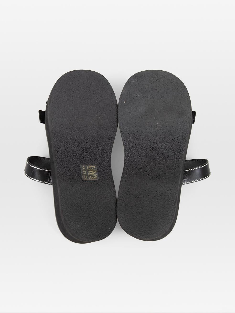 Loewe Schwarz Leder Knoten Detail Slides Größe IT 39 Damen im Angebot