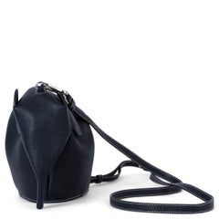 LOEWE black leather MINI ELEPHANT Crossbody Bag