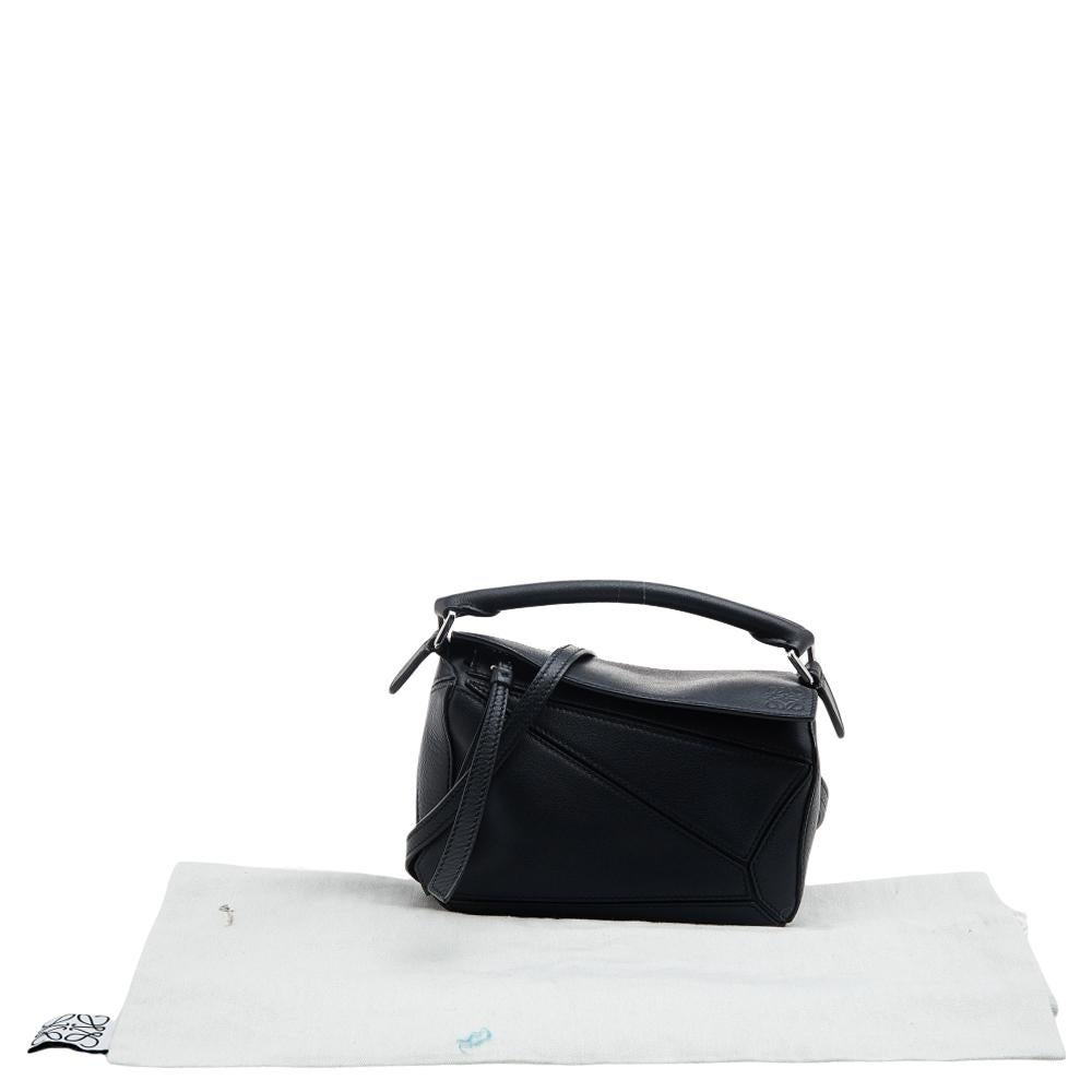 Loewe Black Leather Mini Puzzle Shoulder Bag 4