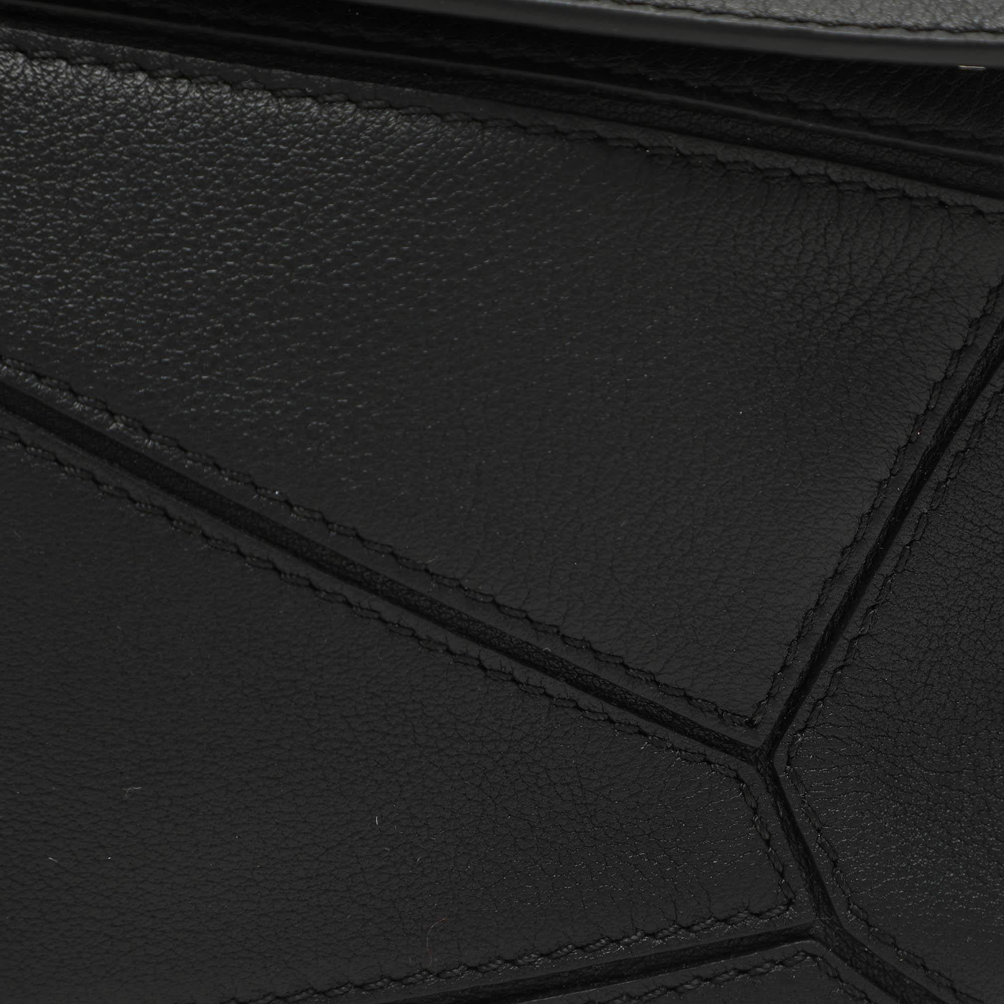 Loewe Black Leather Mini Puzzle Shoulder Bag 1