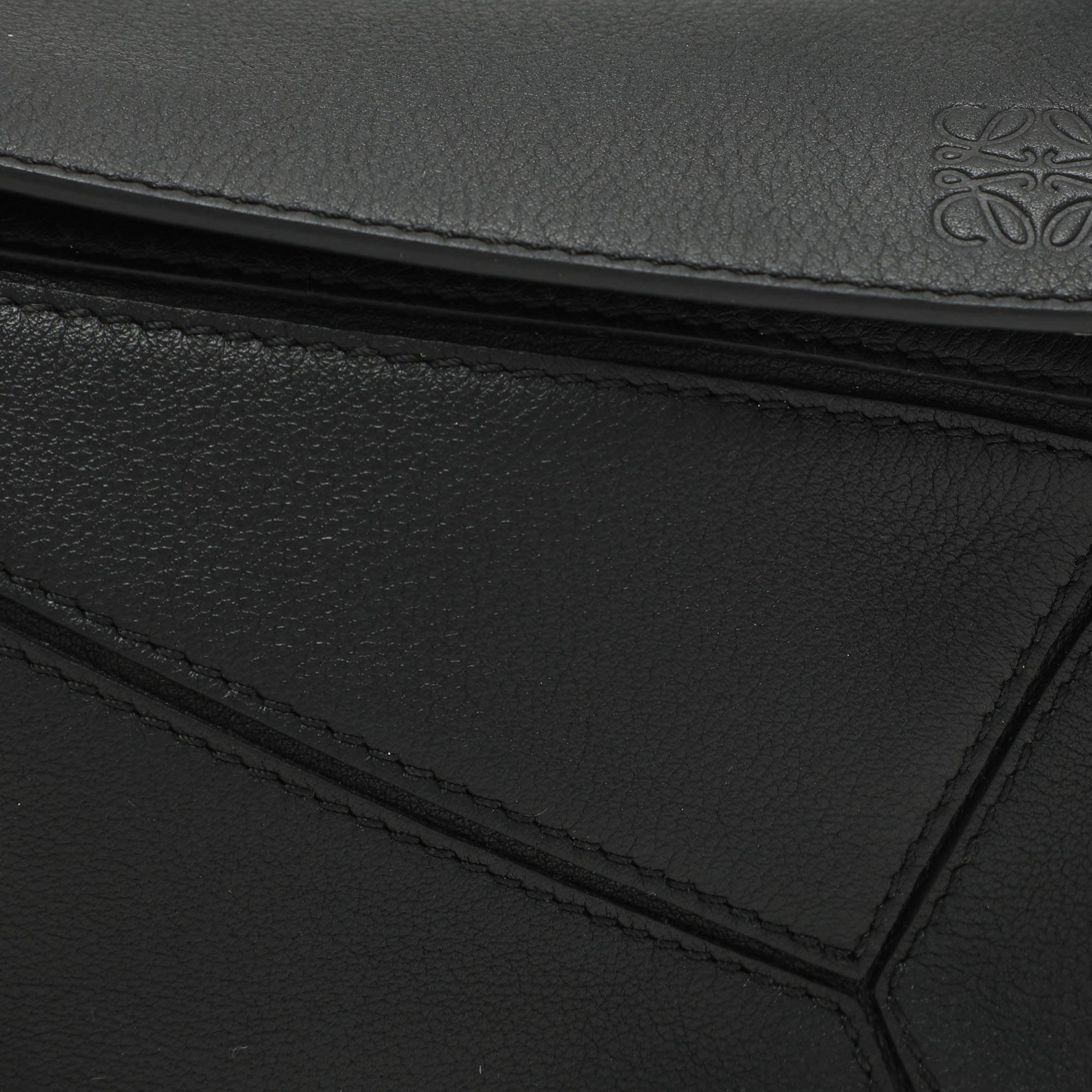Loewe Black Leather Mini Puzzle Shoulder Bag 2