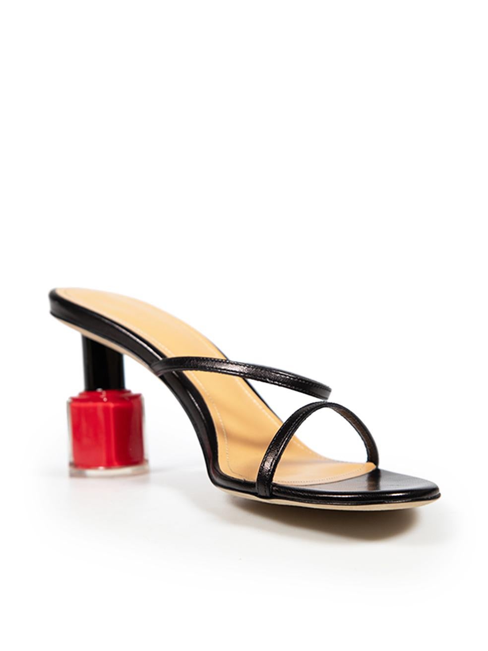 CONDITION is Very good. Minimal wear to shoes is evident. Light signs of wear to the right insole with small discolouration on this used Loewe designer resale item. This item comes with dust bag.
  
  Details
  
  
  Black 
  
  Leather 
  
 