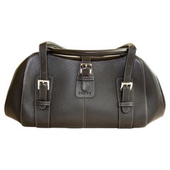 Loewe Black Leather Shoulder Bag