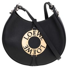 Loewe Black Leather Small Joyce Shoulder Bag