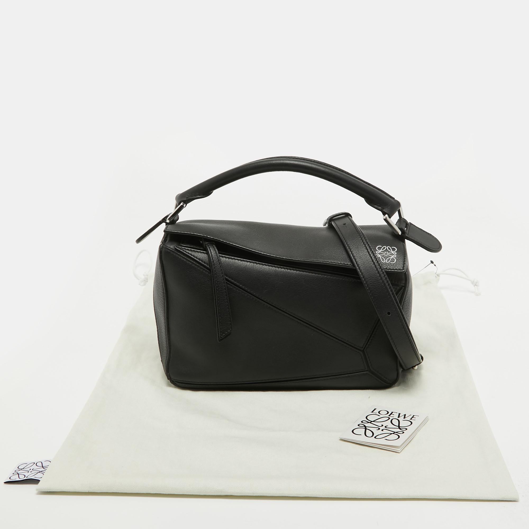Loewe Black Leather Small Puzzle Shoulder Bag 7