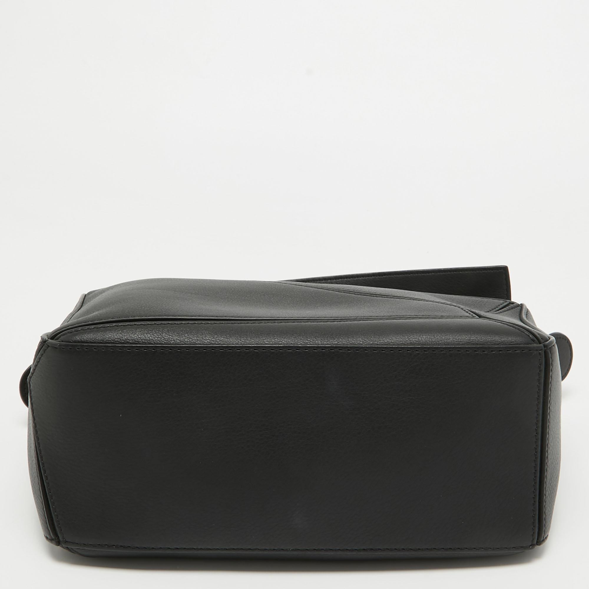 Loewe Black Leather Small Puzzle Shoulder Bag 4