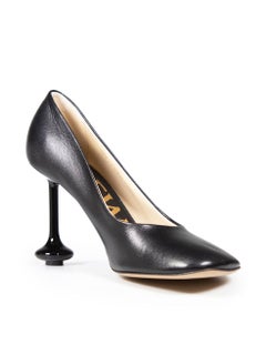 Loewe Black Leather Toy Contrast Sole Pumps Size IT 37