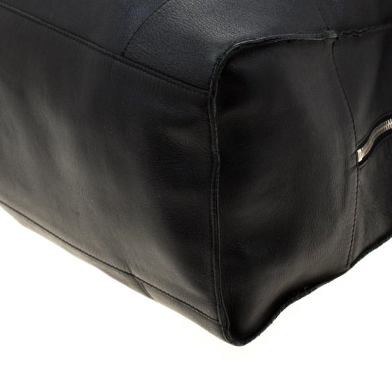 Loewe Black Leather Zipper Tote For Sale at 1stDibs