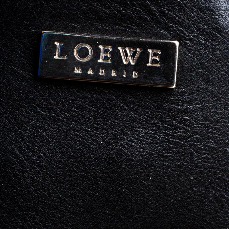 Loewe Black Leather Zipper Tote 1