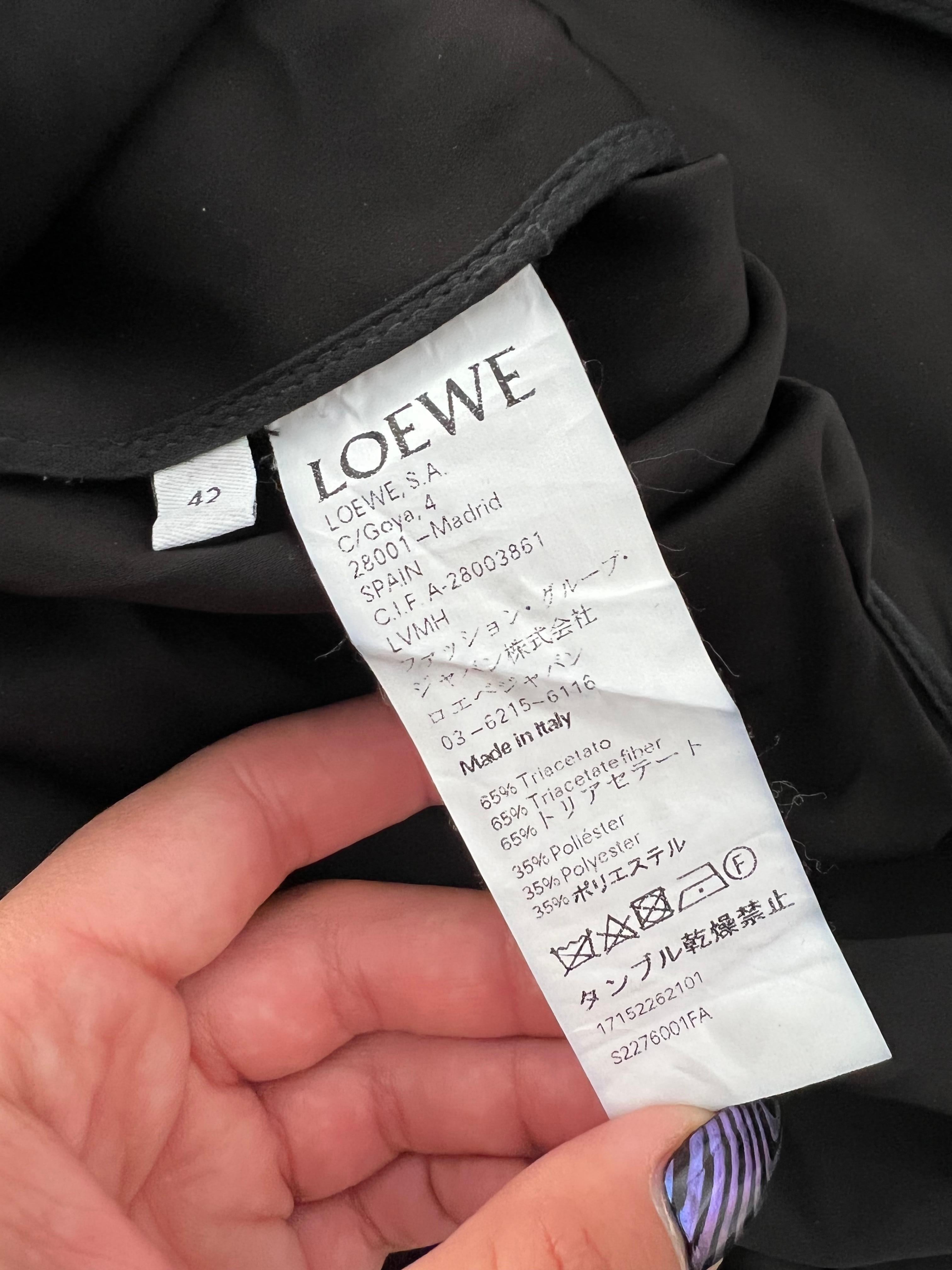 Loewe Black Maxi Dress, Size 42 6