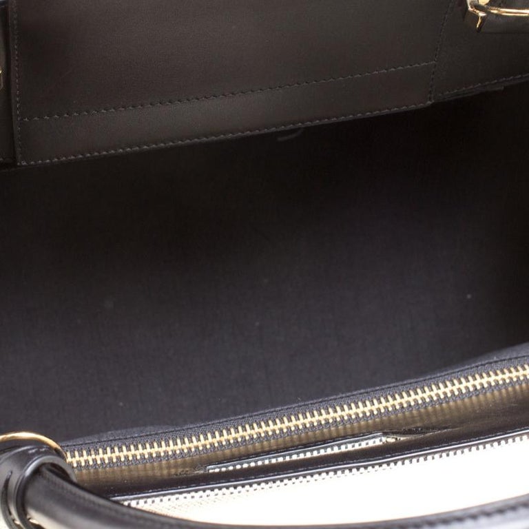 Loewe Black Monochrome Leather and Canvas Barcelona Top Handle Bag For ...